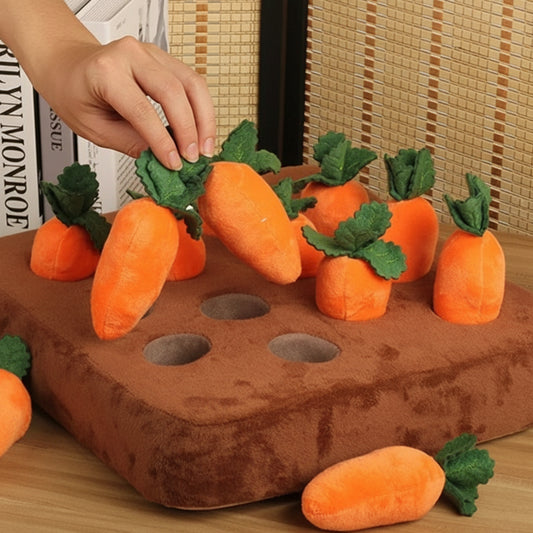 Pawtriva Schnüffelmatte „Karottengarten“ – Interaktives Hundespielzeug