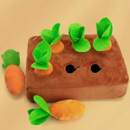 Pawtriva Schnüffelmatte „Karottengarten“ – Interaktives Hundespielzeug