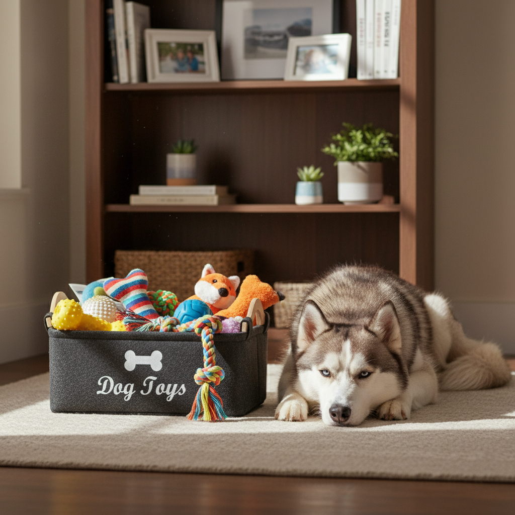 Pawtriva Filzbox mit Husky